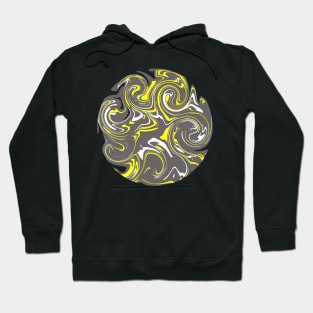 Yellow and grey abstract fusion Hoodie